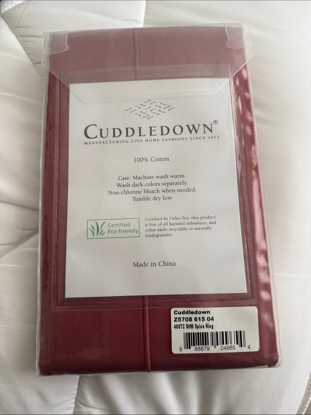 100% Cotton Pillow Case Spice Red